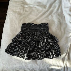 Black and white polkadot skirt